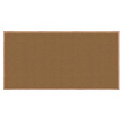 UNITED VISUAL PRODUCTS Decor Wood Combo Board, 36"x24", Walnut/White Porcelain & Cobalt UV702DEFAB-WALNUT-WHTPORC-COBACC